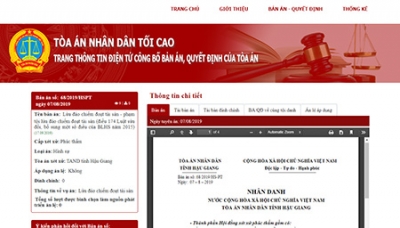 Hiệu quả từ việc công khai bản án