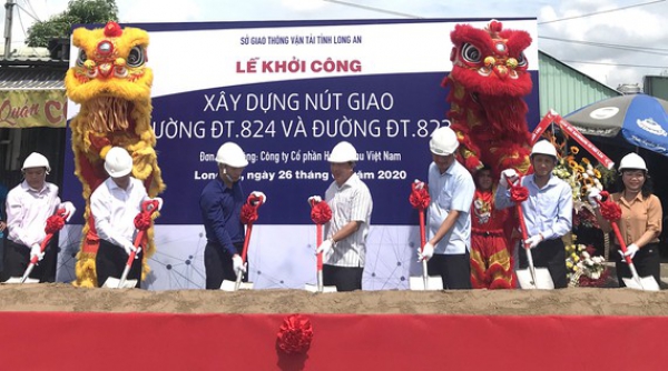 Khởi công xây dựng nút giao đường ĐT.824 và đường ĐT.823B tại Long An