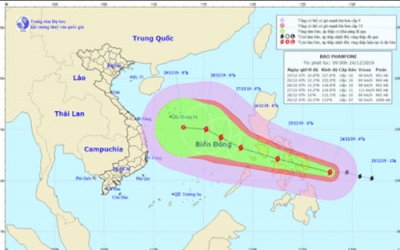 Bão Phanfone có khả năng vào Biển Đông