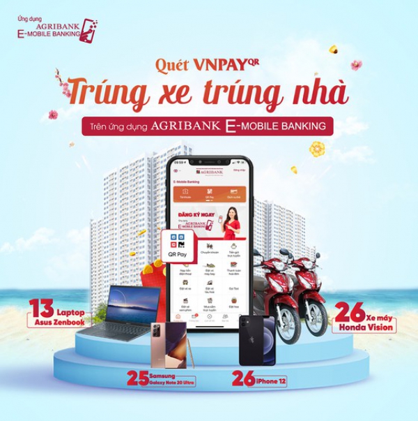 Đón Tết Tân Sửu 2021 - Thanh toán QR Pay nhận “siêu quà tặng” trên ứng dụng Agribank E-Mobile Banking