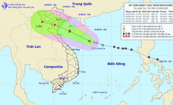 Bão đổ bộ đất liền vào chiều 2/8, vẫn còn 1.642 tàu thuyền trong vùng nguy hiểm