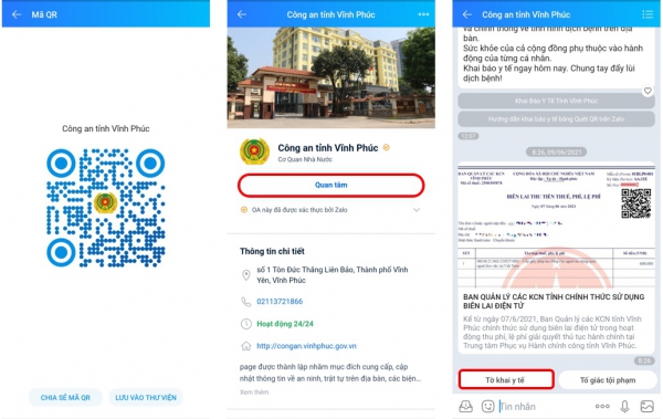 Nhận mã QR tờ khai y tế qua Zalo, giảm thao tác chụp màn hình