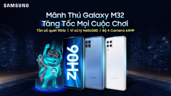 Samsung Galaxy M32 được mở bán với số lượng máy giới hạn