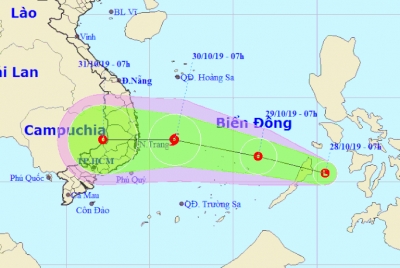 Vùng áp thấp khả năng thành bão hướng vào Nam Trung bộ