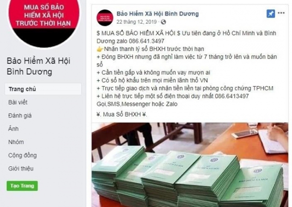 Cảnh báo tình trạng thu gom sổ BHXH để trục lợi