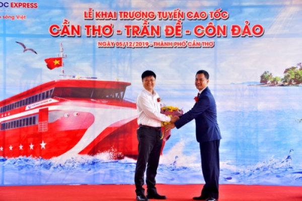 Cần Thơ: Khai trương tuyến Cần Thơ - Sóc Trăng bằng tàu cao tốc 2 thân lớn nhất VN