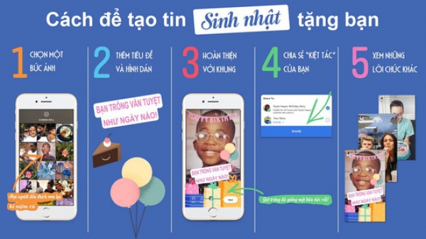 Facebook ra mắt tính năng Tin Sinh nhật - Birthday Stories