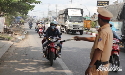 Tiền Giang ra quân tổng kiểm soát phương tiện giao thông đường bộ