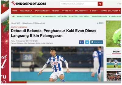 Báo Indonesia mỉa mai Văn Hậu: &quot;Cầu thủ đốn Evan Dimas&quot; ra mắt 4 phút, nhận 1 thẻ vàng