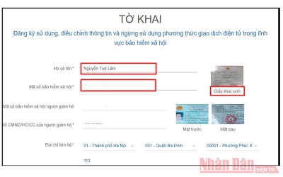 Đăng ký giao dịch điện tử bảo hiểm xã hội cho người dưới 18 tuổi