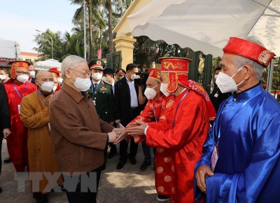 Tổng Bí thư Nguyễn Phú Trọng dự Ngày hội Đại đoàn kết toàn dân tộc