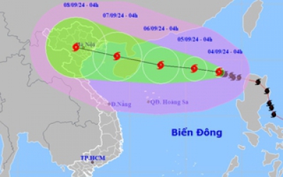 Bão số 3 giật cấp 17 đang di chuyển rất nhanh vào Vịnh Bắc Bộ