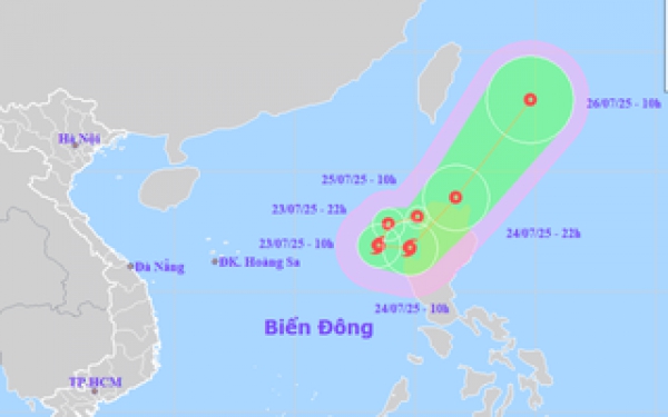 Xuất hiện áp thấp nhiệt đới giật cấp 8 gần Biển Đông