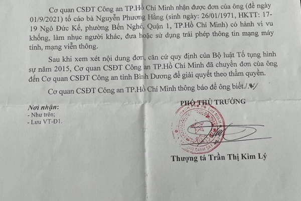 Công an TP HCM gửi thông báo đến ca sĩ Đàm Vĩnh Hưng