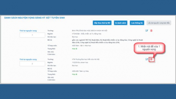 Hướng dẫn chi tiết cách đăng ký nguyện vọng xét tuyển đại học