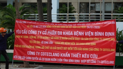 Một bệnh viện lớn ở B&igrave;nh Định bất ngờ bị căng băng r&ocirc;n đ&ograve;i nợ