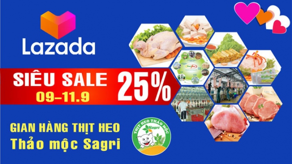 Thịt heo thảo mộc Sagri &quot;hot&quot; trên Lazada