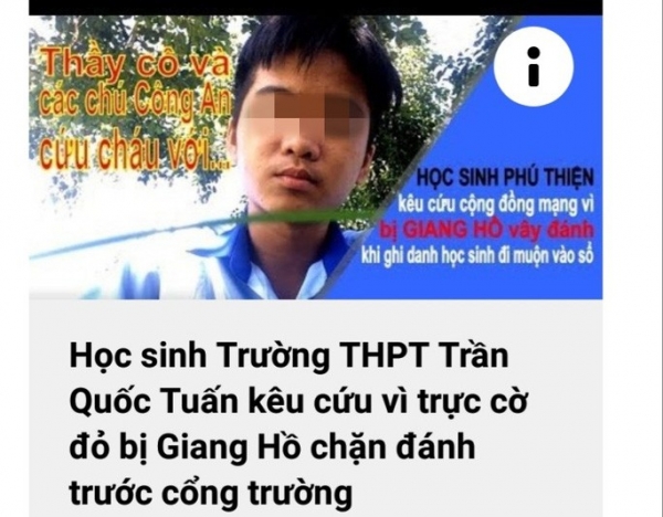 Học sinh cờ đỏ lên mạng cầu cứu vì bị chặn đánh