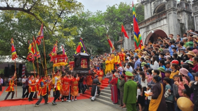 Lễ hội đền Bà Triệu là di sản văn hóa phi vật thể quốc gia