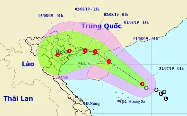 Áp thấp mạnh lên thành bão giật cấp 11 hướng vào Hải Phòng-Quảng Ninh