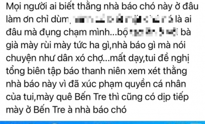 Xử phạt 1 viên chức lên mạng xã hội chửi phóng viên là... “nhà báo chó”!