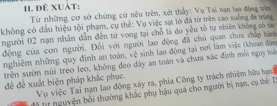 Vụ 2 công nhân bị đá đè tử vong thương tâm: Do yếu tố tự nhiên