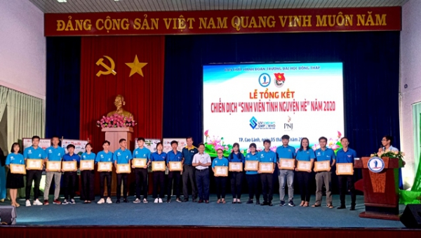 TRƯỜNG ĐẠI HỌC ĐỒNG THÁP Chiến dịch “Sinh viên tình nguyện hè” năm 2020 đạt nhiều kết quả nổi bật