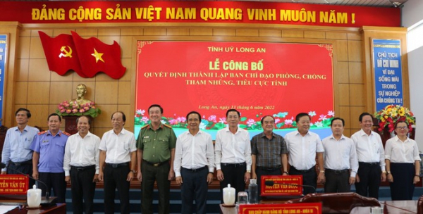 Long An ra mắt Ban Chỉ đạo Phòng chống tham nhũng, tiêu cực