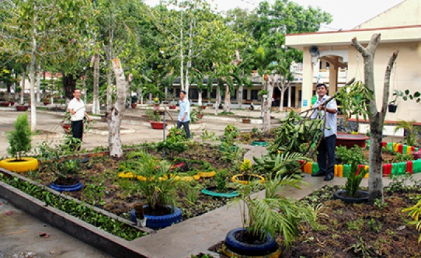 Cây xanh trường học phải thêm xanh