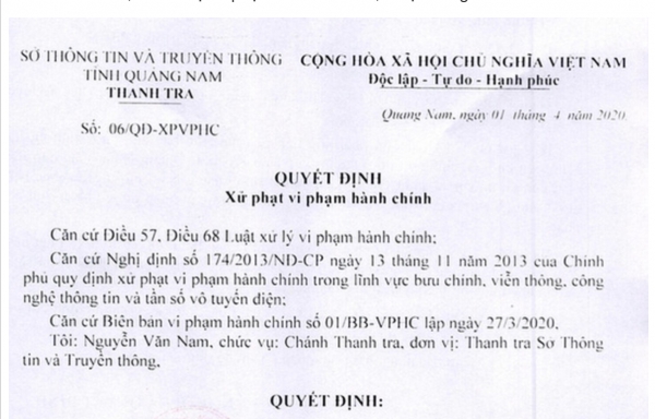 Bị xử phạt 12,5 triệu đồng vì lên Facebook nói &quot;cách ly 2 gia đình&quot;