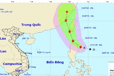 Bão Danas giật cấp 11 sắp vào Biển Đông