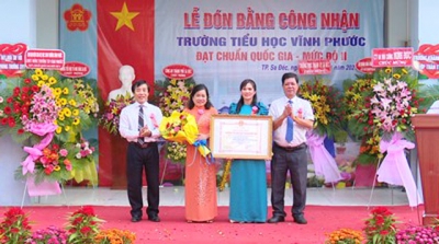 Trường Tiểu học Vĩnh Phước đạt chuẩn Quốc gia mức độ 2