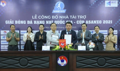 Asanzo của ông Nguyễn Văn Tam tài trợ chính Giải bóng đá hạng Nhì Quốc gia 2021