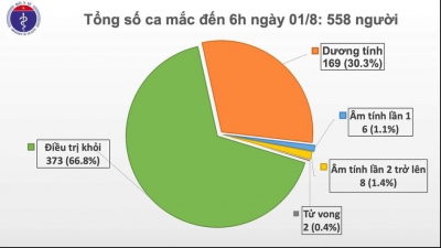 Thêm 12 ca mắc COVID-19 tại Quảng Nam và Đà Nẵng, Việt Nam có 558 ca bệnh