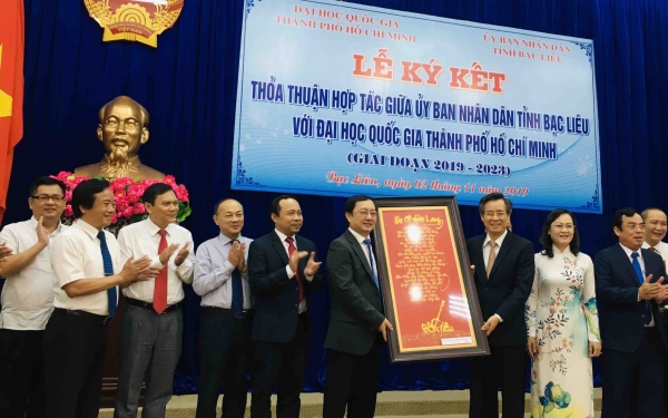 Bạc Liêu và Đại học Quốc gia TP Hồ Chí Minh ký kết đào tạo nguồn nhân lực