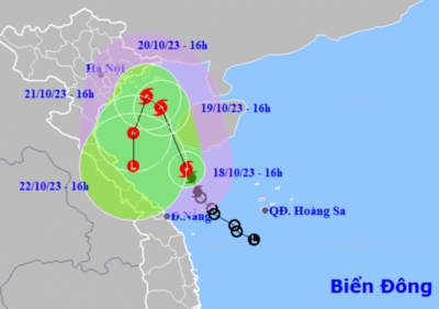 Bão số 5 khả năng đổi hướng đột ngột trên Vịnh Bắc Bộ