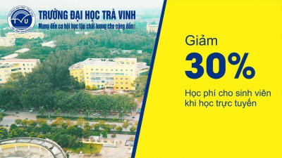 Trường ĐH Trà Vinh giảm 30% học phí cho sinh viên khi học trực tuyến