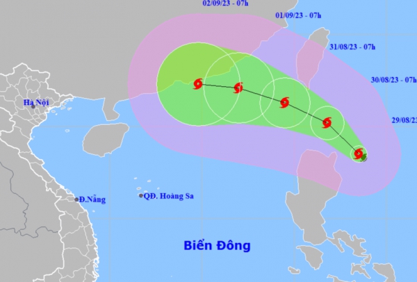 Bão Saola giật cấp 17, hướng vào Biển Đông