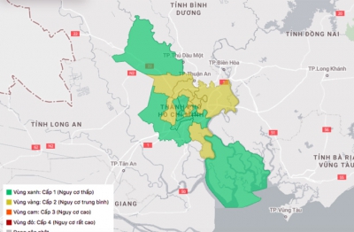 Cần biết: Chi tiết cấp độ dịch từng quận - huyện ở TP HCM