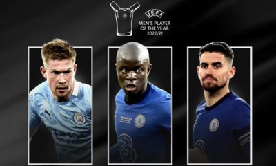 De Bruyne, Jorginho, Kante cạnh tranh danh hiệu &quot;Cầu thủ xuất sắc nhất năm&quot;