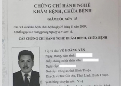 Ông Võ Hoàng Yên chữa bệnh ở địa phương khác là không đúng quy định