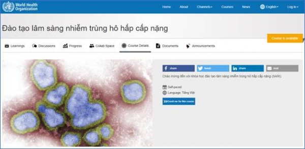 WHO cung cấp khóa học trực tuyến miễn phí bằng tiếng Việt về Covid-19