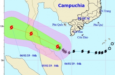 Bão số 1 mạnh thêm, giật cấp 12, Nam Bộ mưa rất to