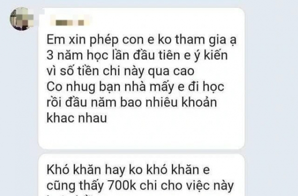 Thu 700.000 đồng/học sinh để tổ chức văn nghệ chào mừng