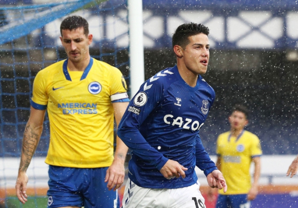 James Rodriguez thể hiện quyền năng, Everton chiếm ngôi đầu Ngoại hạng