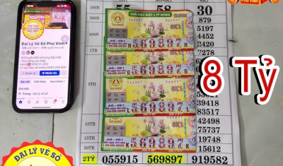 Mua vé số dạo khi đi chợ, người đàn ông trúng 4 tờ độc đắc