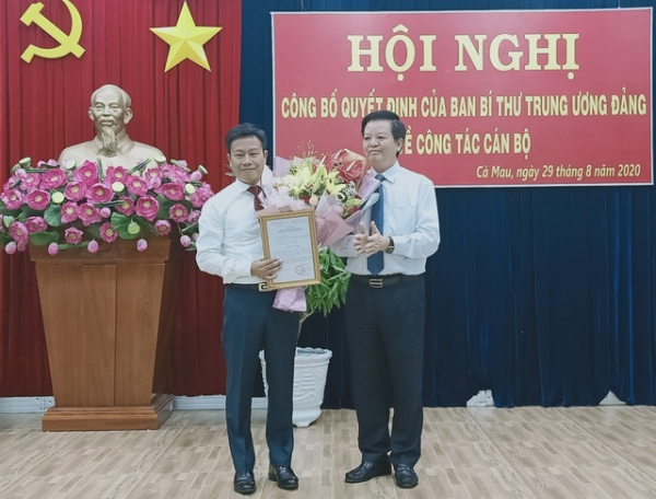 Thứ trưởng Bộ Lao động làm Phó Bí thư Tỉnh ủy Cà Mau