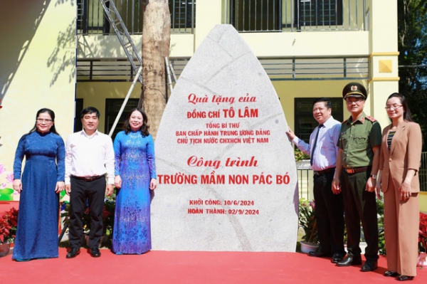 Khánh thành trường Mầm non Pác Bó do Tổng Bí thư, Chủ tịch nước Tô Lâm tặng