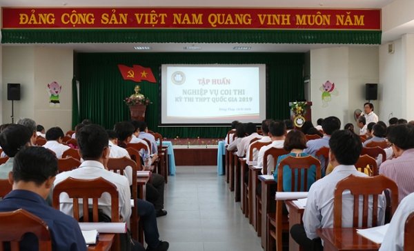 Các thành viên Ban chỉ đạo thực hiện nhiệm vụ được phân công trong kỳ thi tốt nghiệp THPT năm 2019