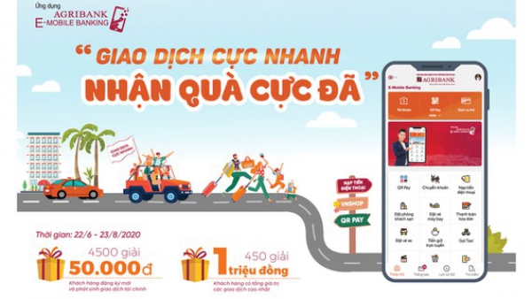 “Giao dịch cực nhanh – Nhận quà cực đã” cùng ứng dụng Agribank E-Mobile Banking